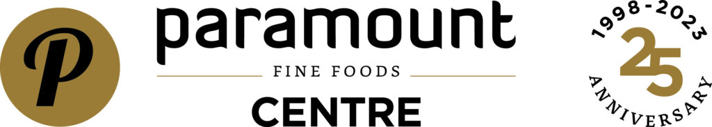 25th anniversary logo for Paramount Fine Foods Centre